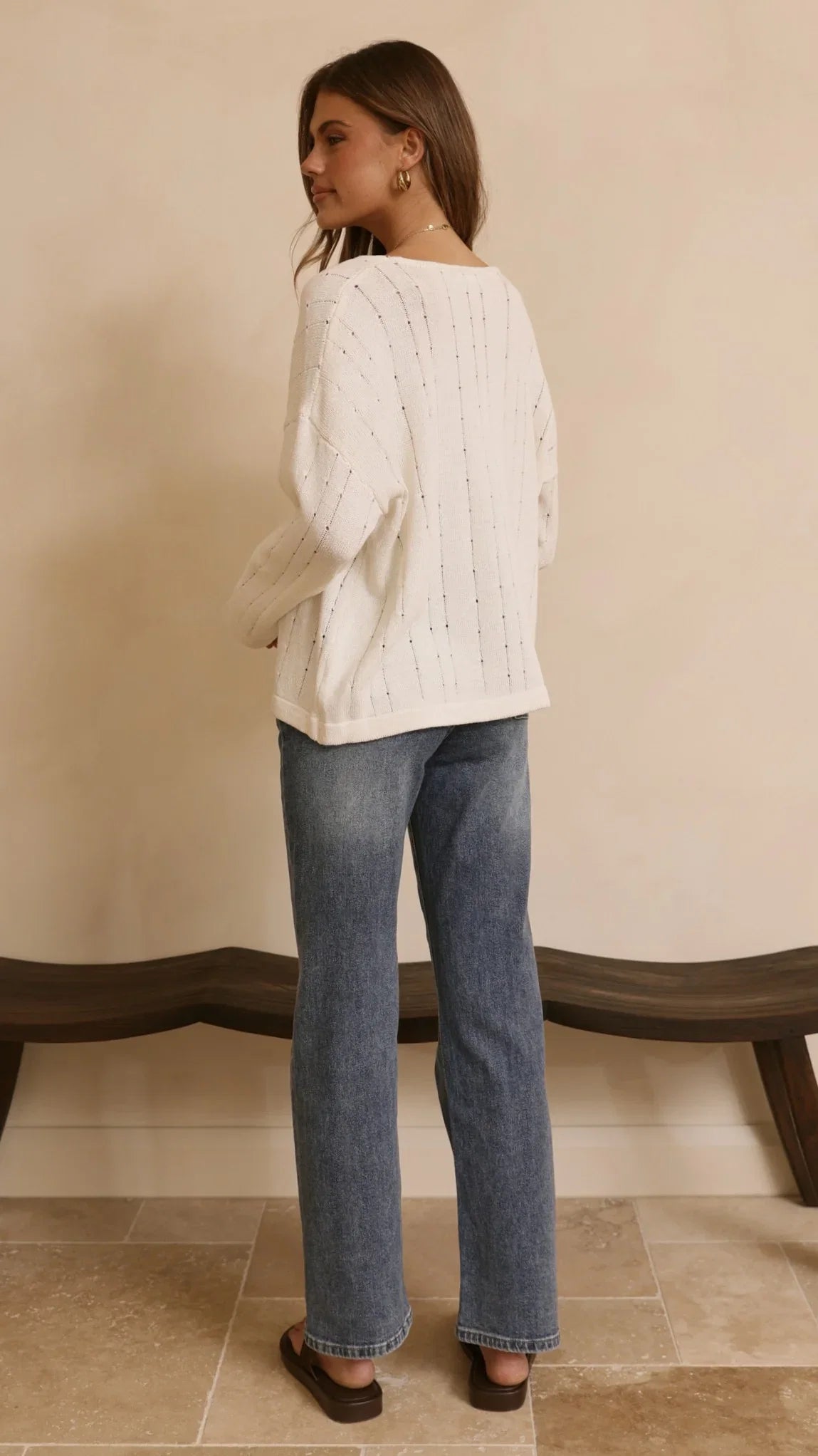 Mia Long Sleeve Top White
