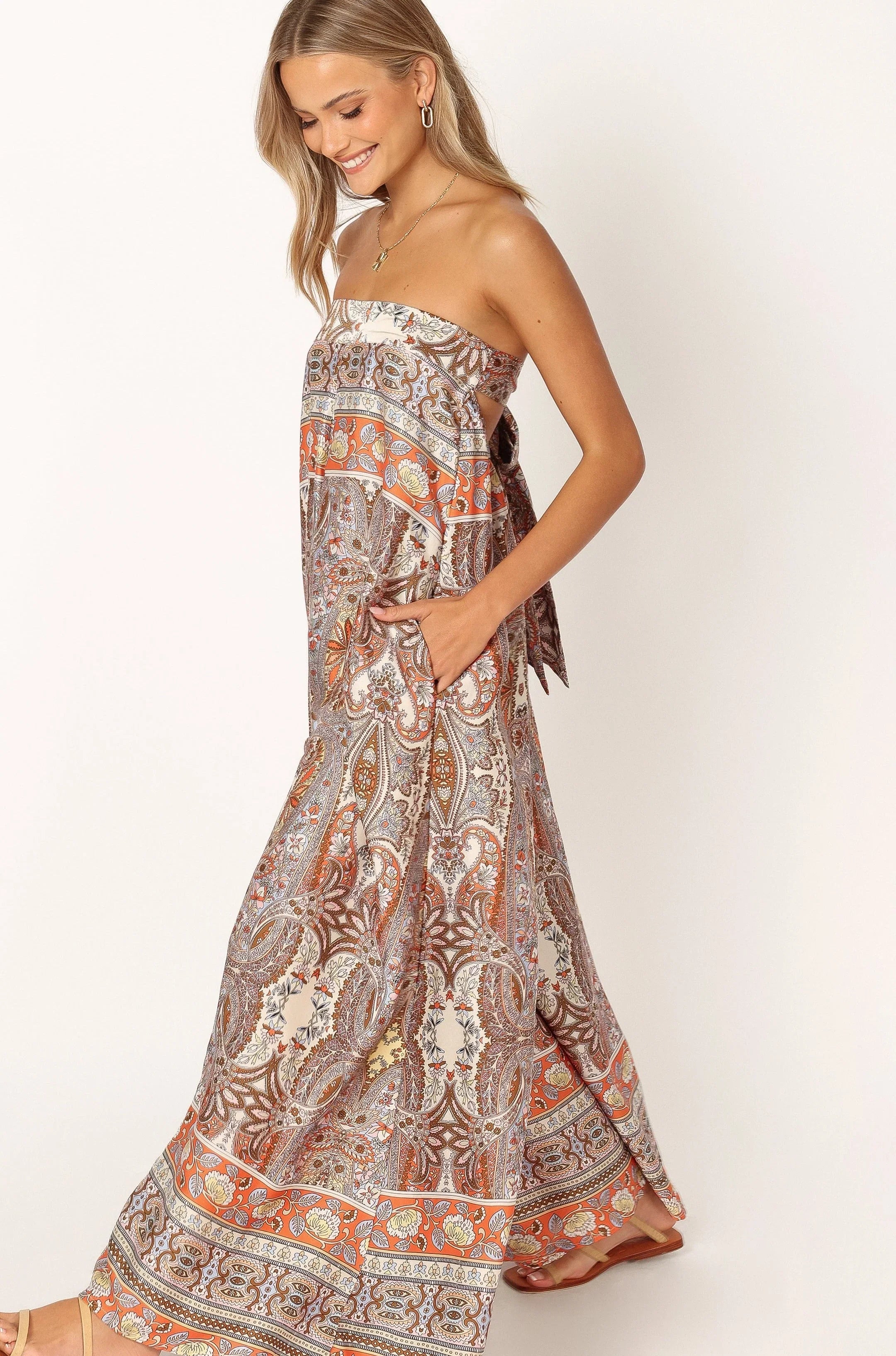 Sarah Strapless Jumpsuit Multi