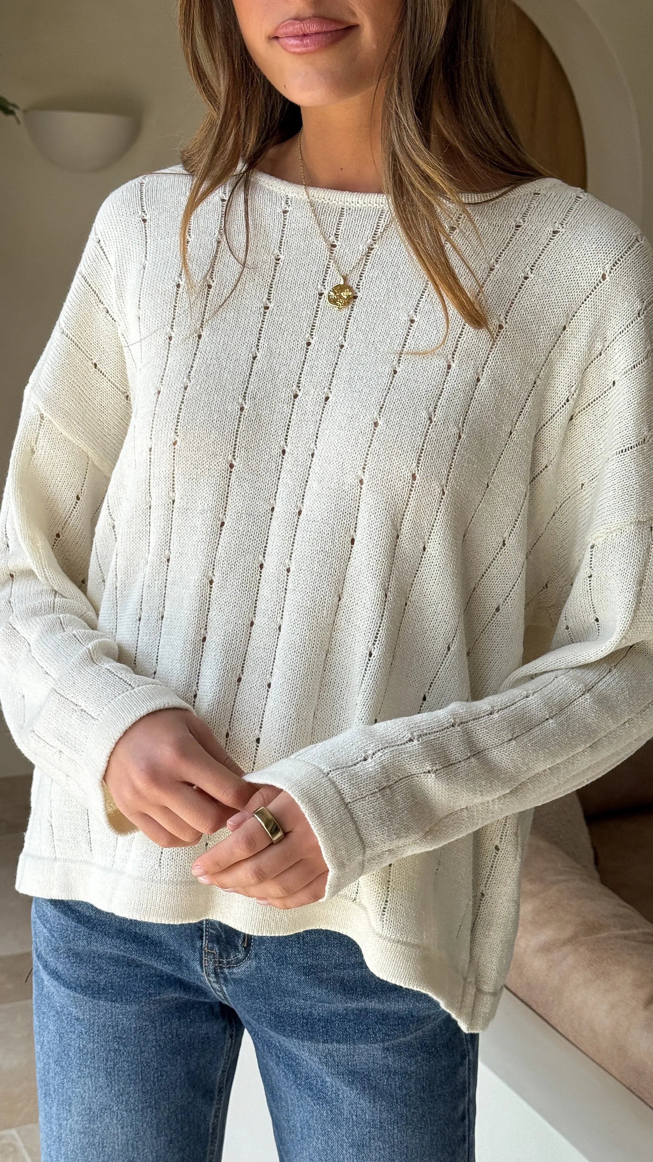 Mia Long Sleeve Top White