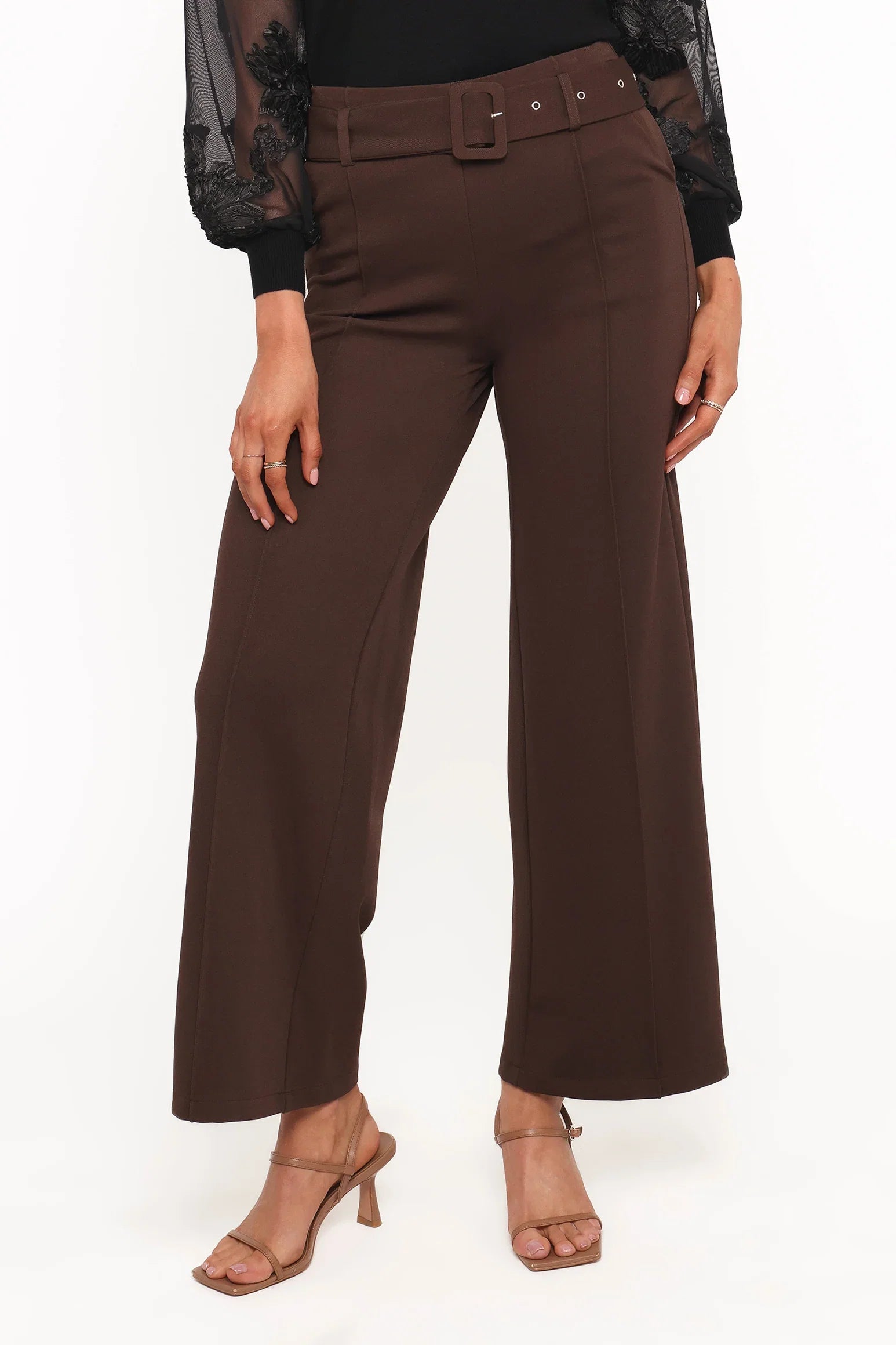 Benton Belted Pant Brown