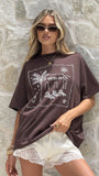 Hotel Soleil Oversized T Shirt Chocolate