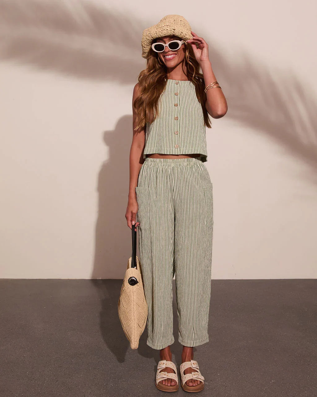 Dockside Days Striped Sleeveless Top