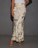 Golden Spell High Waisted Midi Skirt
