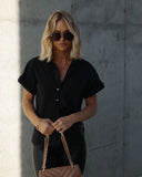 Patty Cotton Blend Button Down Top