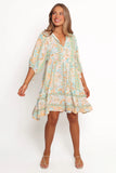Arden Mini Dress Green Multi