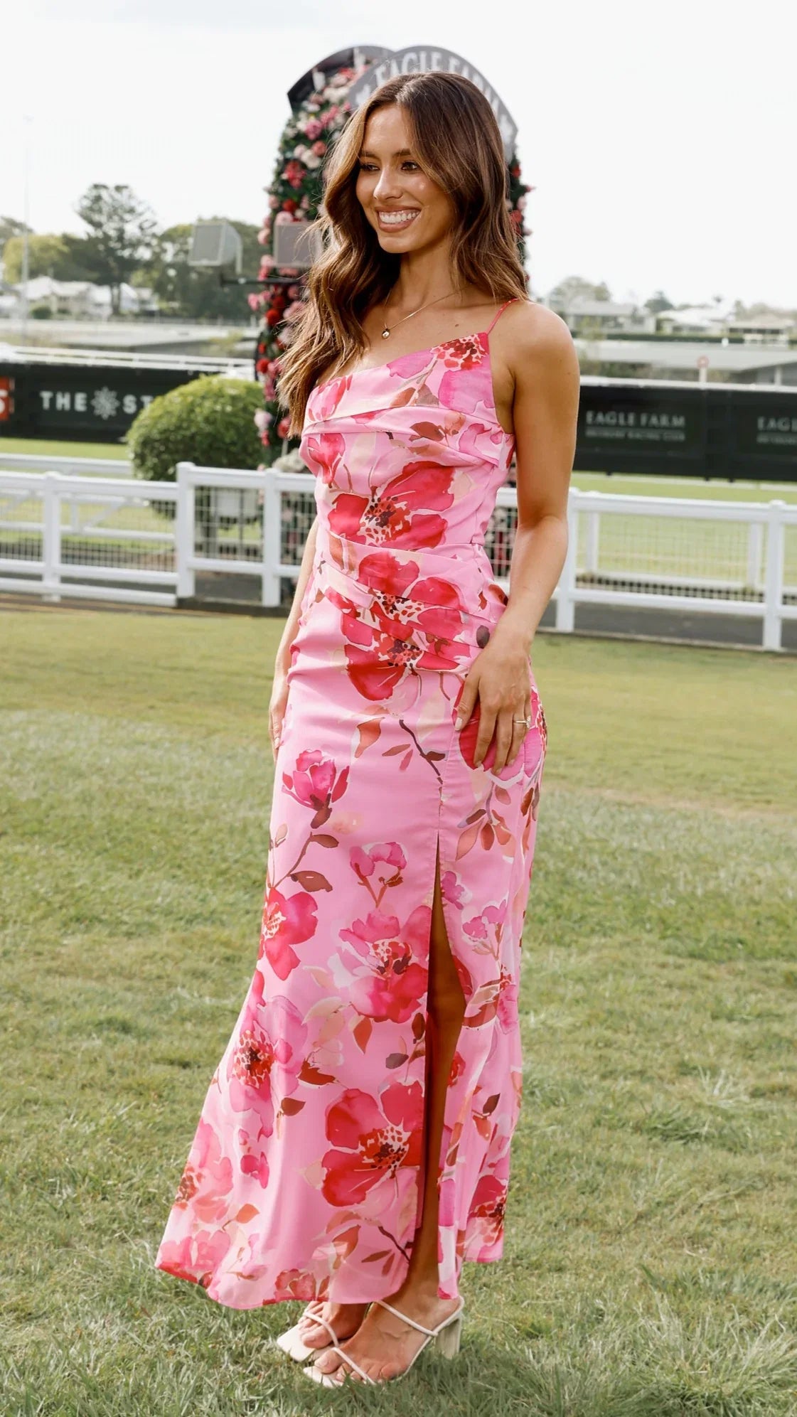 Karalina Maxi Dress Pink Floral