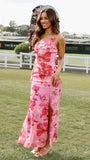 Karalina Maxi Dress Pink Floral