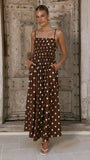 Balina Maxi Dress Chocolate Polka