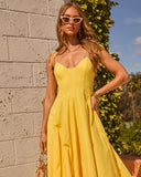 Glory Days Pleated Poplin Maxi Dress
