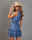 Timeless Belle Tiered Chambray Mini Dress