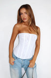 Tell Me A Secret Strapless Bustier White