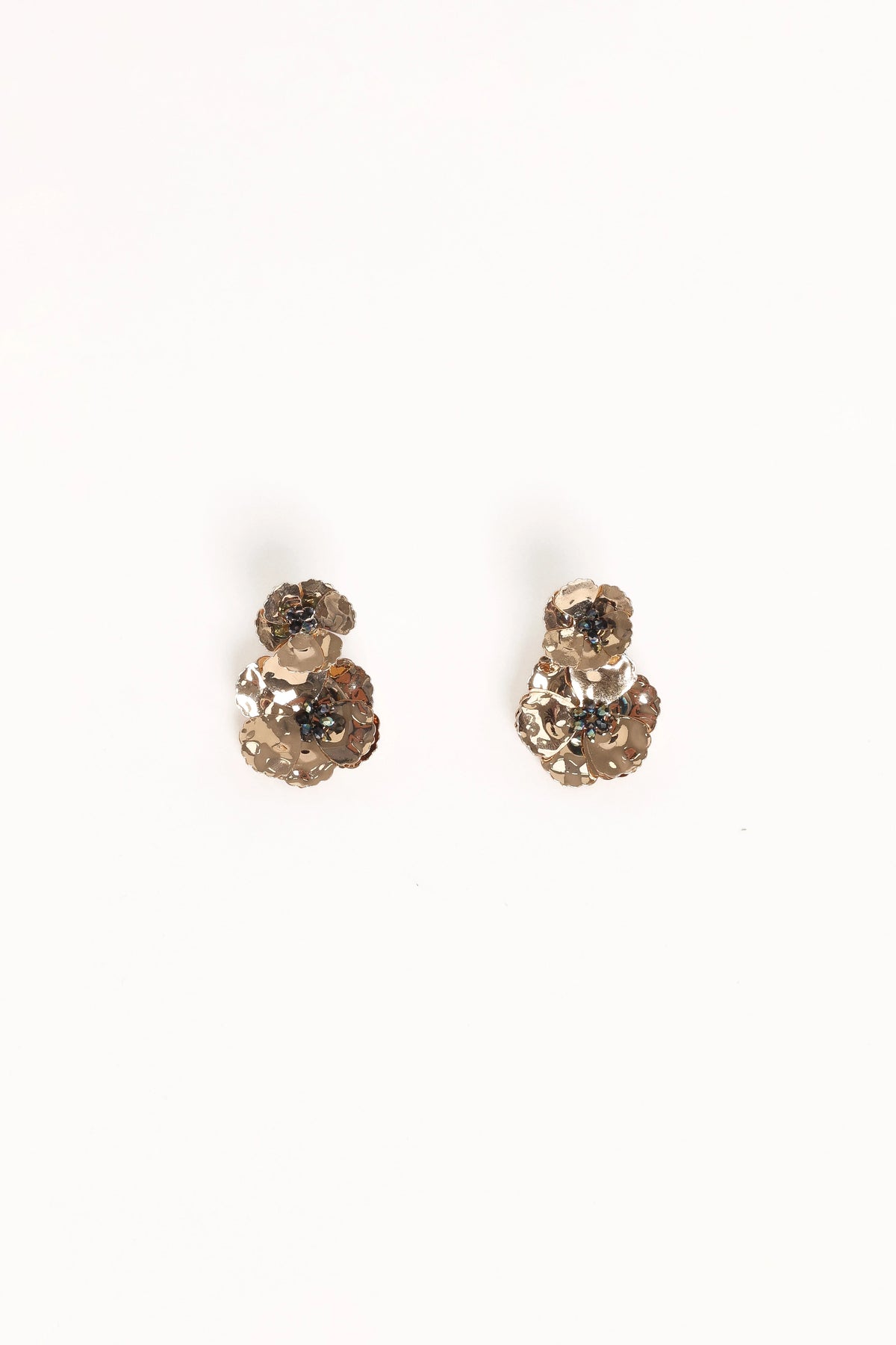Evelina Flower Earrings Gold