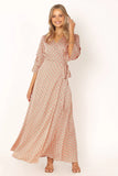 Margot Wrap Maxi Dress Orange Print