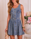 Jamali Belted Denim Mini Dress