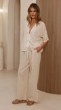 Hartley Pants Beige White