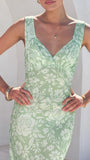 Rubie Maxi Dress Lime Floral
