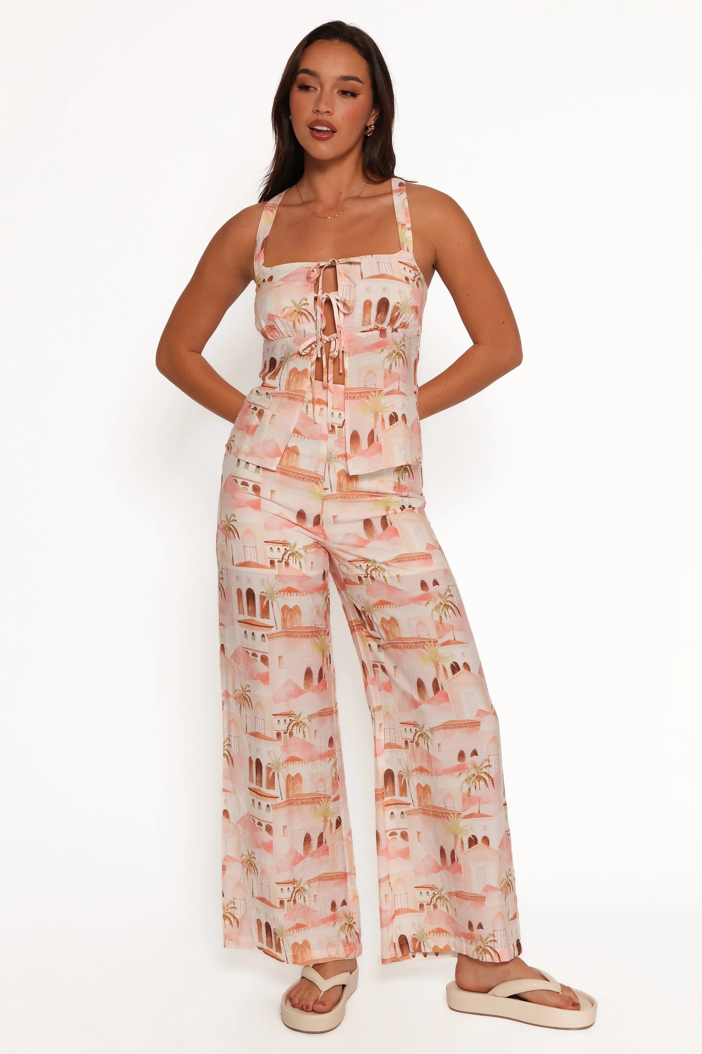 Devina Pants Tan Print