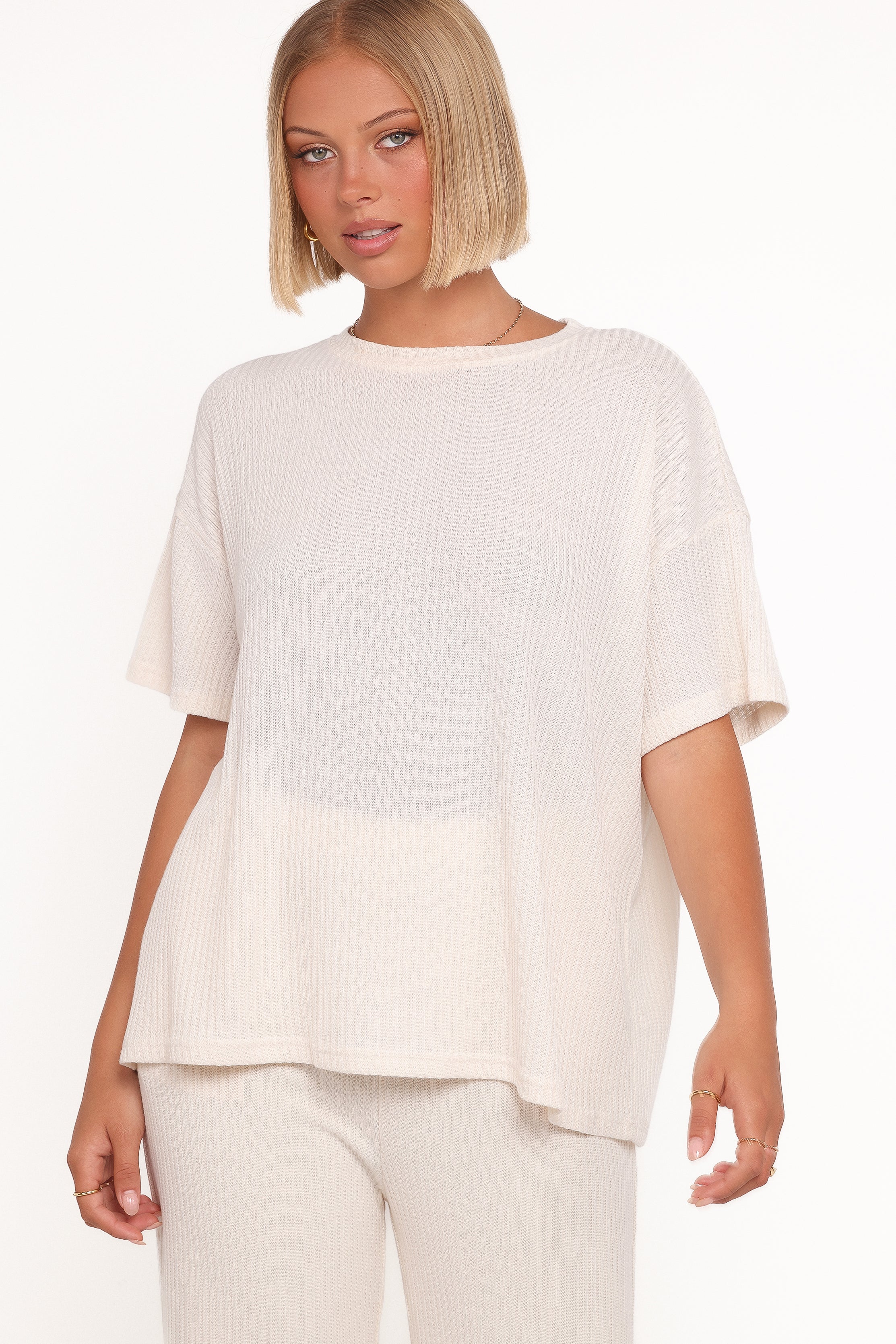 Granger Knit Pant Set Cream