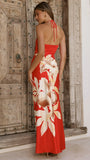 Alora Maxi Dress Red Floral