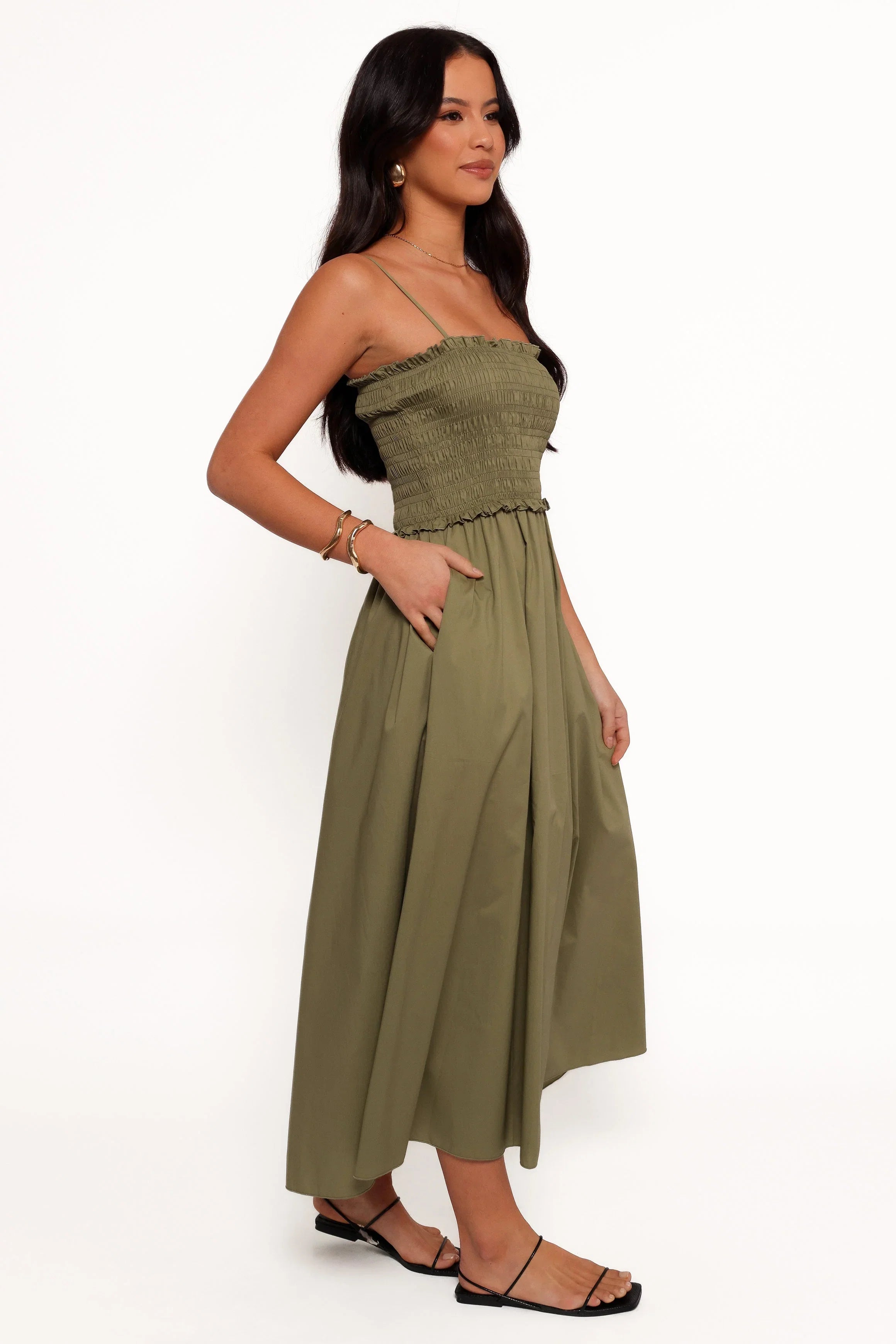 Nigella Maxi Dress Olive Green