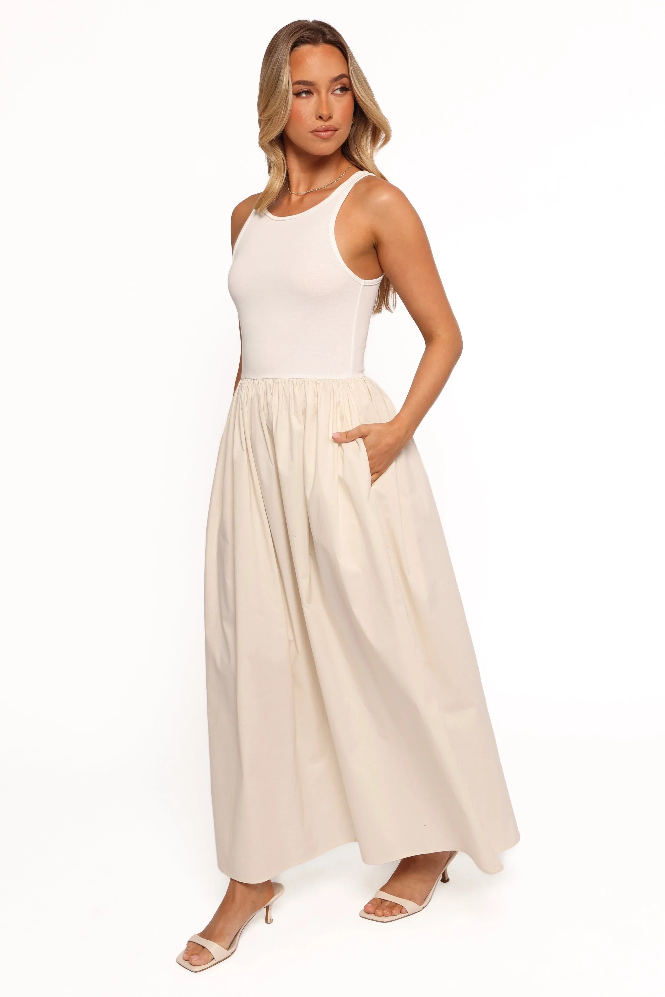 Franki Midi Dress White Cream