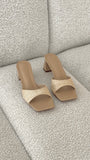 Freda Heel Natural Raffia