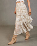 Sunset Drifter Tiered Paisley Maxi Skirt
