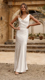 Iris Asymmetrical Maxi Dress Ivory