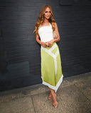 Lets Go Out Asymmetric Satin Skirt