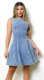 Hayes Denim Mini Dress Blue