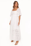 Xana Maxi Dress White Broderie
