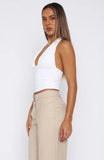 Girls Weekend Halter Top White
