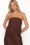 Lelita Strapless Maxi Dress Brown