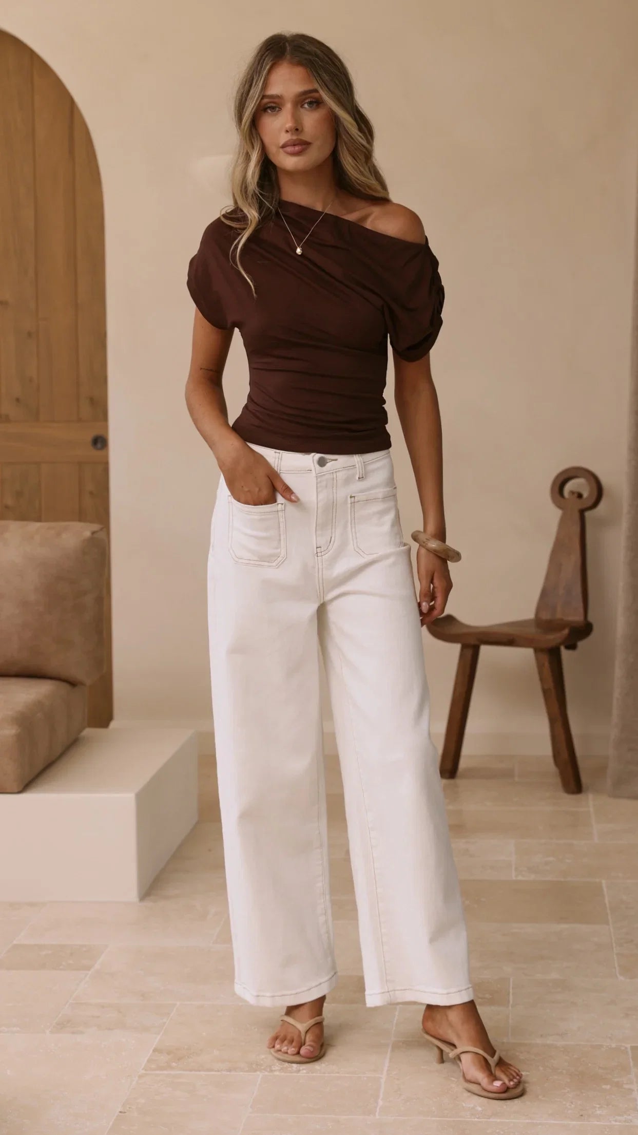 Macadrian Jeans White Denim