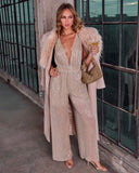 Champagne Stardust Sequin Jumpsuit