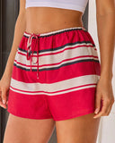 Deckside Darling Striped Drawstring Shorts