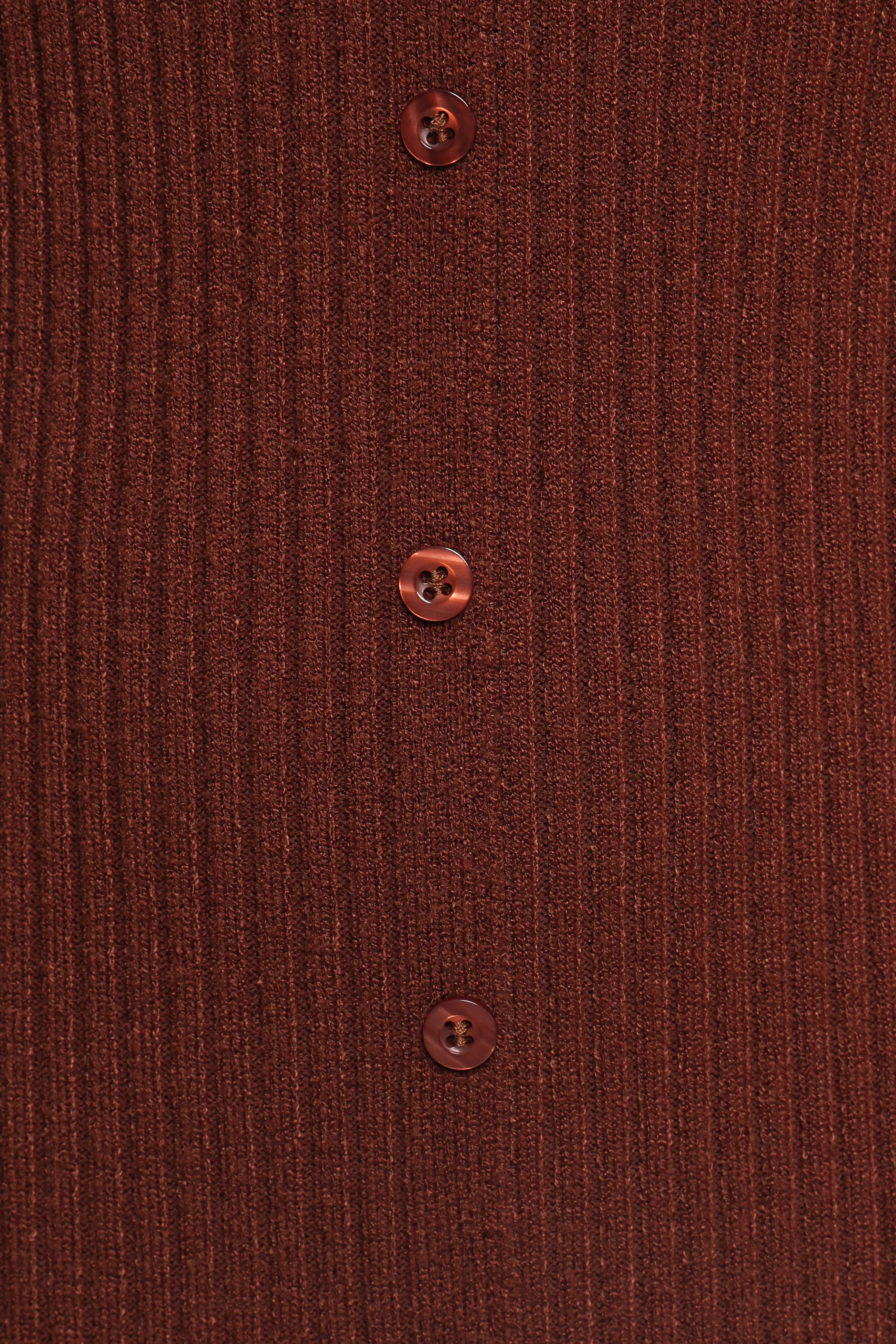 Marshall Button Through Knit Maxi Dress Chocolate