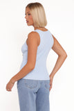 Lysa Knit Vest Top Blue