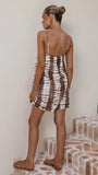Bethani Mini Dress Chocolate Tie Dye