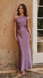 Auria Off Shoulder Maxi Dress Plum