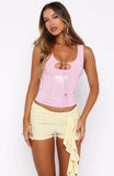 Nostalgic Nights Sequin Top Bubblegum