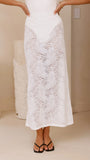 Louisa Lace Maxi Skirt White