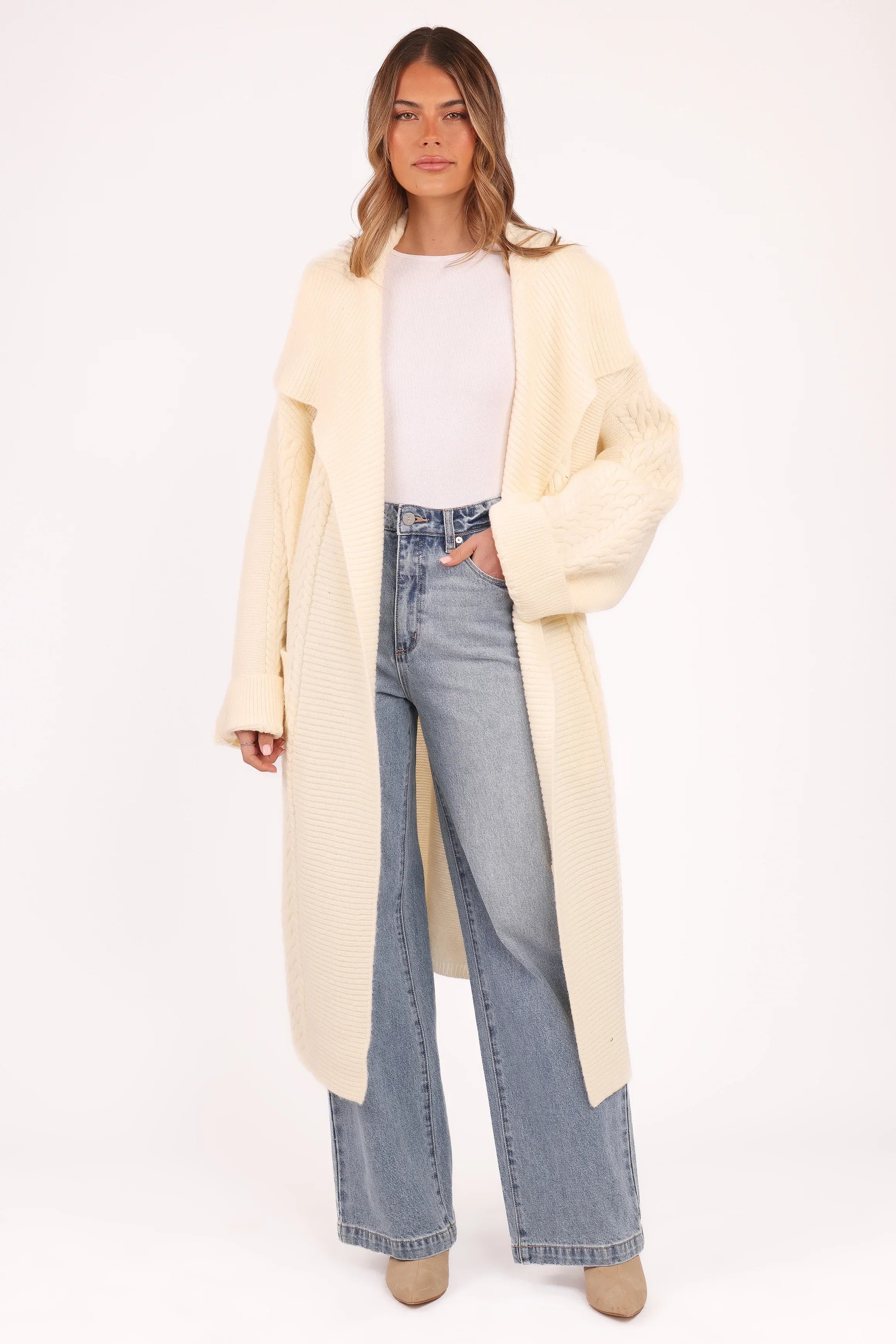 Nova Long Cardigan Cream