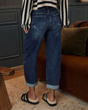 Tawnie Stretch Distressed Barrel Jeans