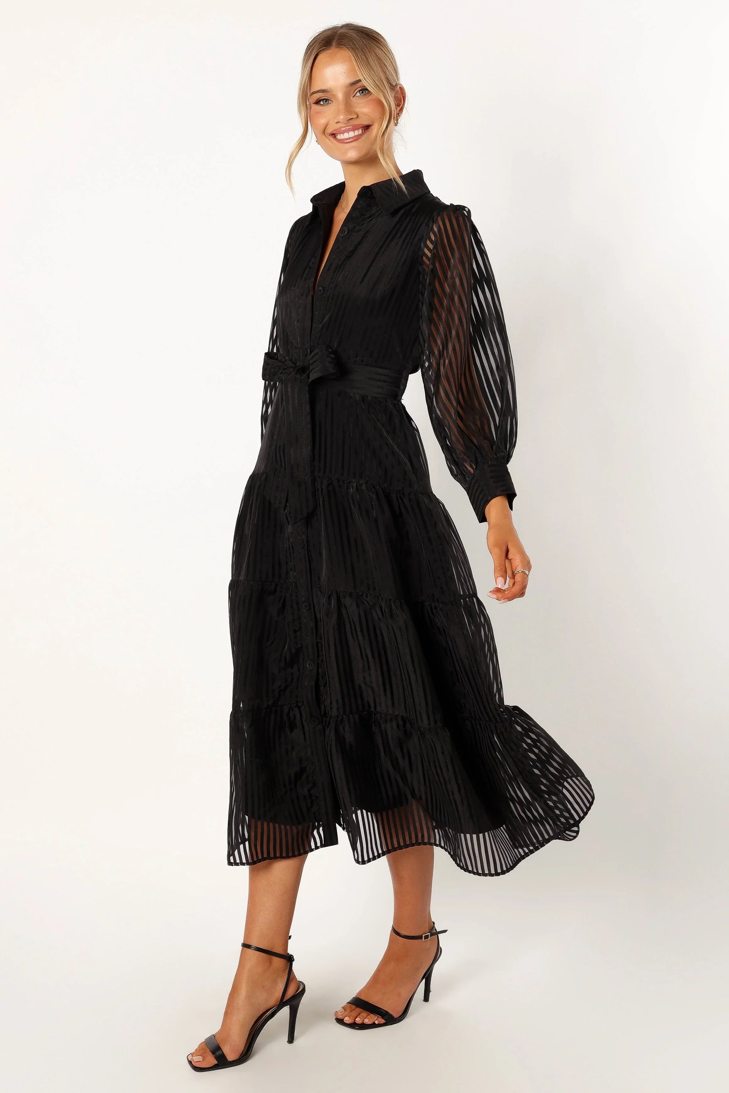 Neve Long Sleeve Maxi Dress Black