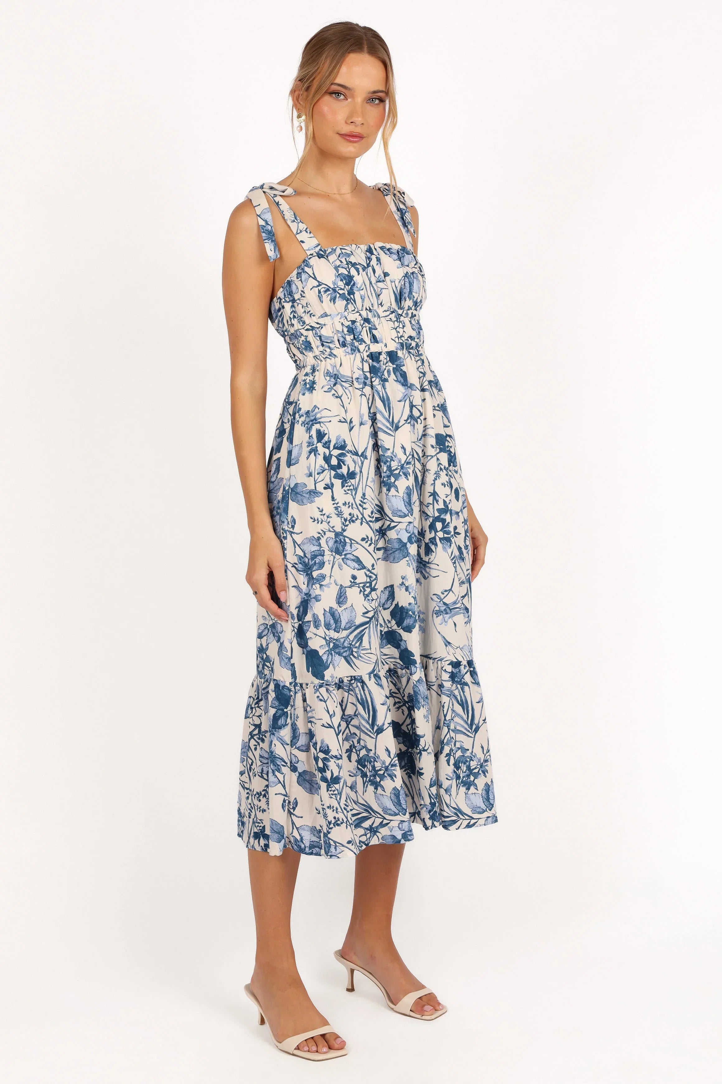 Harlowe Midi Dress Porcelain Blue