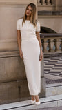 Xanthe Knit Maxi Skirt Cream