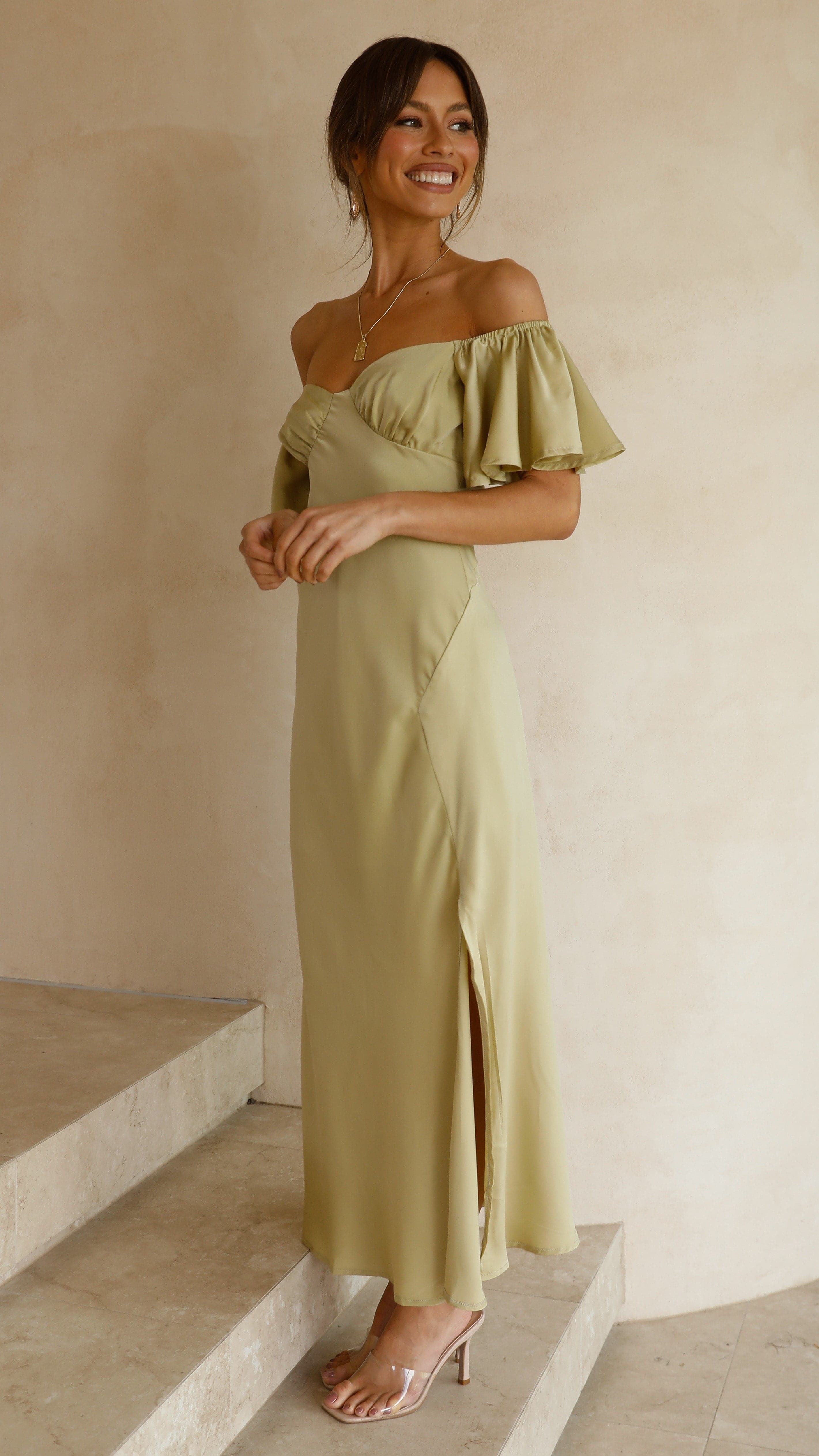 Louisa Midi Dress Olive