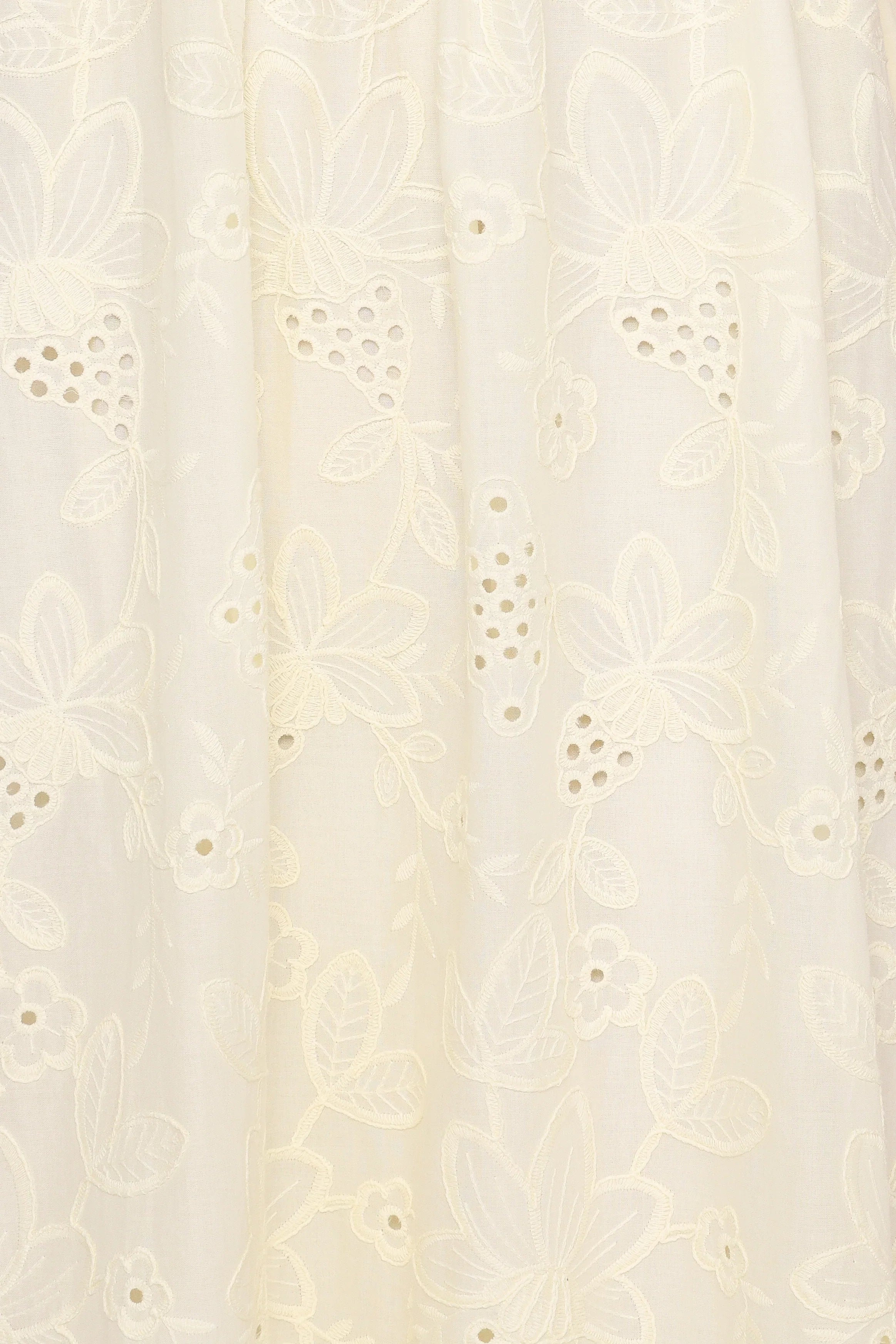 Janice Maxi Dress Butter Yellow Broderie
