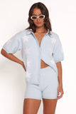 Lela Knitted Shirt Light Blue Stars